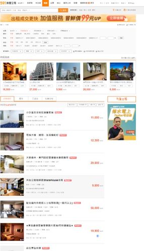 台湾の物件検索サイト「591」スクリーンショット